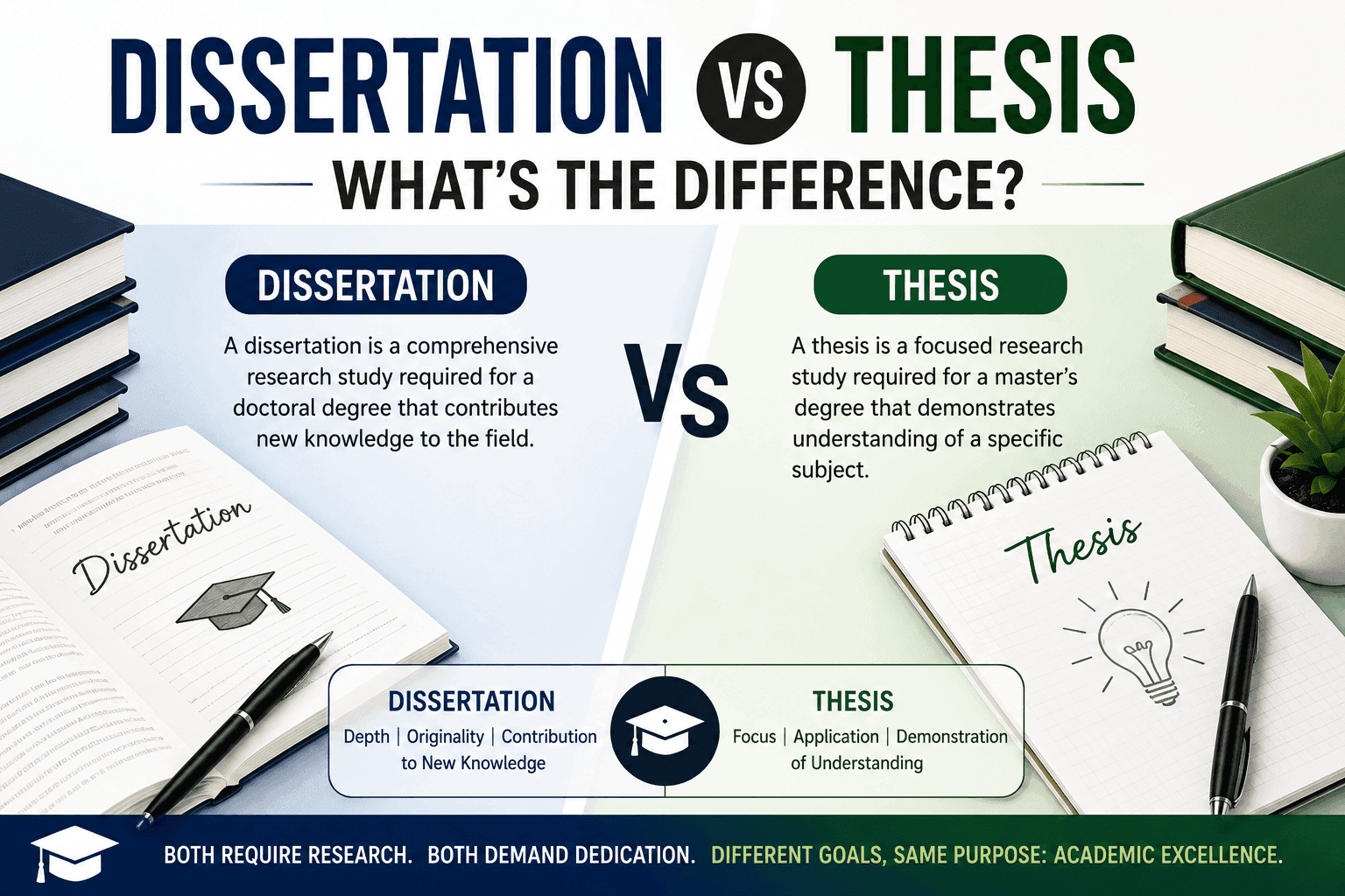 Dissertation vs Thesis Whats the Difference 1